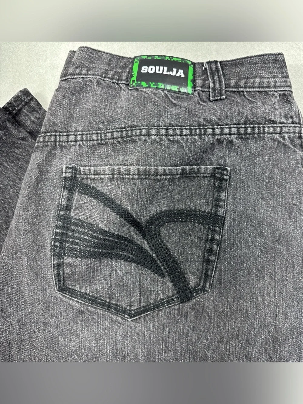SOULJA Men’s  Black Jeans Grunge Skater  Size 42